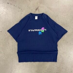 Vintage Invasion Galaga Gildan Video Game T-Shirt Size XL